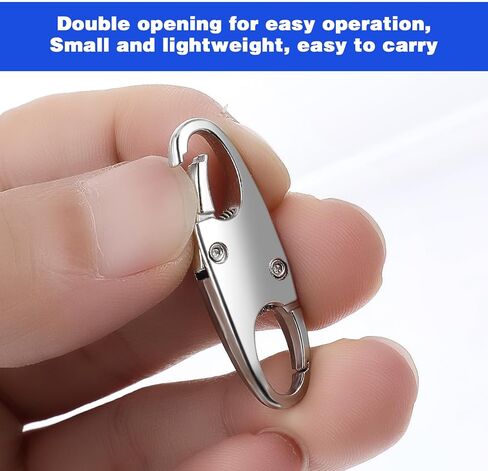 Mabor Zipper Clips Anti Theft Deterrent, 4 PCS Small Zipper Pull Locks Anti Theft Clips Mini Snap S Hooks for Backpacks Camping Fishing Traveling Outdoor Sports Silver Color in Saudi Arabia