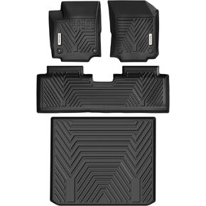 YITAMOTOR Floor Mats Compatible with 2018-2024 Chevrolet Equinox, Custom Fit Floor Liners 1st & 2nd Row TPE All Weather Protection, Black