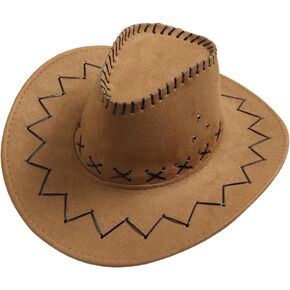 Felt Cowboy Hats Western Hats for Women Men Boys Adults, Halloween Costumes Cosplay Costume Hat