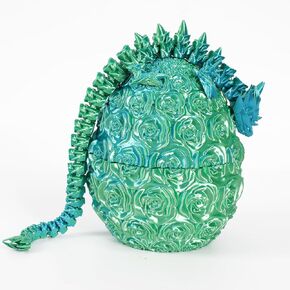 Easter Egg Dragon Egg 3D Printed Dragon Egg Articulated Dragon Crystal Dragon with Dragon Egg Fidget Dragon Egg Toy Executive Desk Toys Adults Fidget Dragon Toys (Rose-Colorful, 12'')
