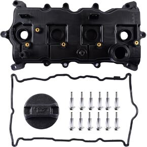 Engine Valve Cover with Gasket Bolts & Oil Cap Compatible with 2007-2012 for Nissan Altima Sentra SE-R 2.5L Replace# 13264-JA00A 13270-JA00A…