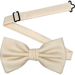 Adjustable Bow Ties for Men, Classic Solid Color Pre-Tied Bowties for Mens Wedding Party
