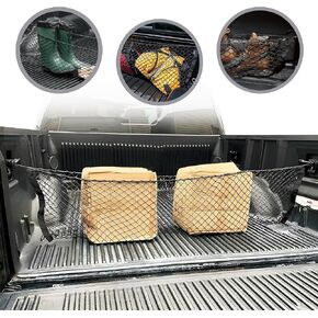Trunk Envelope Style Mesh Cargo Net for Toyota Tacoma 2005-2024 - Premium Trunk Organizers & Storage - Cargo Net for Pickup Truck Bed - Truck Bed Divider - Car Organizer for Pickup