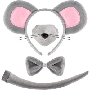 Spooktacular Creations Halloween Animal Ears and Tail, Donkey Mouse Ears Costume Accessory Set Kids Adult