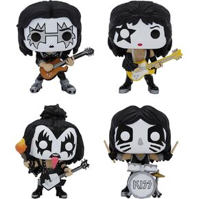 Funko POP! KISS: Band Set - Glow in The Dark Collectible Set - Online Exclusive - The Spaceman, The Starchild, The Demon, The Catman