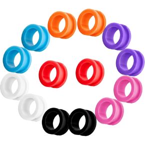 2 Pcs Black Acrylic Double Flared Ear Gauges Ear Plugs Tunnels Body Piercing Jewelry 12g(2mm)
