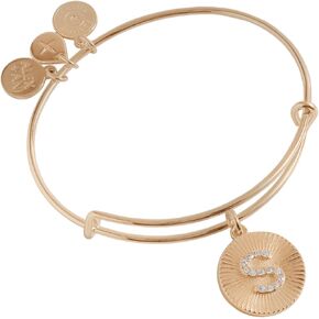 Alex and Ani Initial A Pave Starburst Texture Bangle