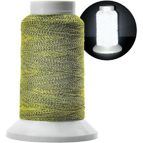 خيط تطريز عاكس، خيط ماكينة التطريز باللون الرمادي، بكرة واحدة بطول 1000 متر (1093Y)، خيط تطريز بوليستر للتطريز in Kuwait