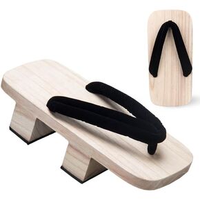 Clogs Wooden Sandals Men Flip Flops Stage Performance Japanese Wooden Slippers Shoes Heel Height 5CM