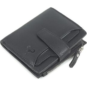Genuine Leather Wallet for Women - Removable ID Case - Zipper Coin Pocket - RFID