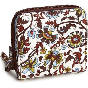 محفظة Vera Bradley النسائية القطنية الصغيرة ذات السحاب الدائري in Kuwait