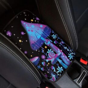 UNICEU Auto Center Console Armrest Pad Seat Box Cover Universal Fit Car Armrest Cover Cushion Mat for Vehicle, SUV, Truck Car Accessories,Black Gray Leopard