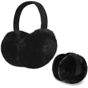 SYAYA Women Fuzzy Earmuffs, Teen Girls Foldable Warm Plush Ear Muffs Ear Warmers For Winter Cold Weather Ear Covers W-E-M2 in Kuwait