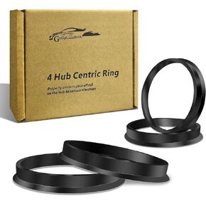Hubcentric Rings (Pack of 4) - 60.1mm ID to 66.1mm OD - Black Poly Carbon Plastic Hubrings Hub - Only Works on 60.1mm Vehicle Hubs & (66.1mm Wheel Centerbore - for Many Toyota & Lexus