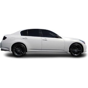 SlickMod Chrome Delete Blackout Vinyl Overlay for 2007-2015 Infiniti G35 G37 Q40 Sedan Window Trim (Gloss Black)