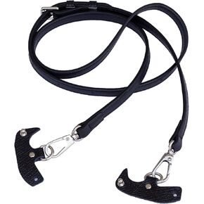 XKE-X Strap Kit Replacement, Adjustable Leather Handbag Crossbody Shoulder Bag Strap Compatible with Long Champ Le Pliage Mini Pouch Women(Graphite Grey+Silver)