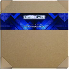 10 Sheets Brown Chipboard 80 Point Extra Thick 12 X 12 Inches Scrapbook Size .080 Caliper XX Heavy Cardboard as Thick as 20 Sheets of Regular Paper