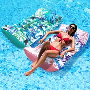 Pool Floats - 2 Pack Pool Floats Adult Size 4-in-1 Pool Floaties, Swimming Pool Water Hammock Lounge in Kuwait