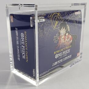 Premium Acrylic Display Case for One Piece Booster Box Compatible with OP1, OP2 reprints and OP3+