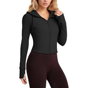 GYM RAINBOW Womens Workout Jacket Lightweight Full Zip Slim Fit Mesh Panels Yoga Running Jacket with ThumbHoles & Pockets
