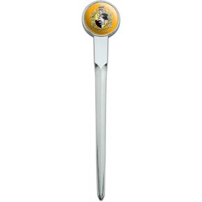Harry Potter Hufflepuff Painted Crest Classic Chrome Plated Metal Envelope Letter Opener Slitter