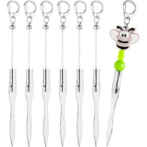 Framendino, 6 Pack Beaded Letter Opener Blanks Metal Envelope Slitter for Office Supplies Silver