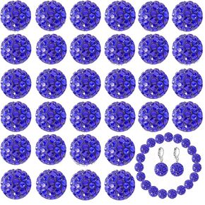 Rhinestone Beads for Jewelry Making,10mm 100pcs Clay Disco Ball Beads for Pens Making,Sparkly Diamond Rhinestone Spacer Beads for Pens,Beadable Pen Beads Bulk for Bracelet Necklace Earring Crafting