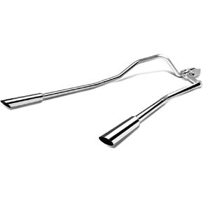 DNA MOTORING CBE-F1500-T2 Axle Back Muffler Exhaust System [Compatible with 04-08 Ford F150 4.6L/5.4L]