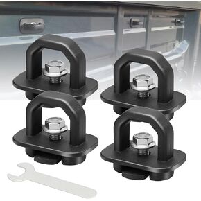 RED WOLF Tie Down Anchors Truck Bed Side Wall Anchor for 2007-2023 GM GMC Canyon Chevy Silverado, 2015-2023 Colorado Sierra for #DZ97903 Aluminium Alloy Carbon Steel w/Wrench (6 Pack)