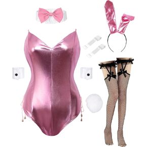 Drofe Bunny Costume Women Bunny Girl Senpai Cosplay Anime Role Costume Bodysuit Set