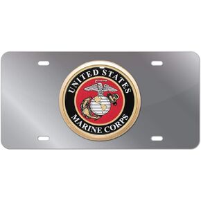 United States Marines Corps Black License Plate