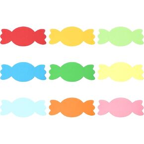 PATIKIL Bulletin Cutouts Paper, 54Pcs Candy Shaped Bulletin Board Paper Cut Outs Decorations for Classroom DIY Crafts Projects Party Supplies, Multicolored