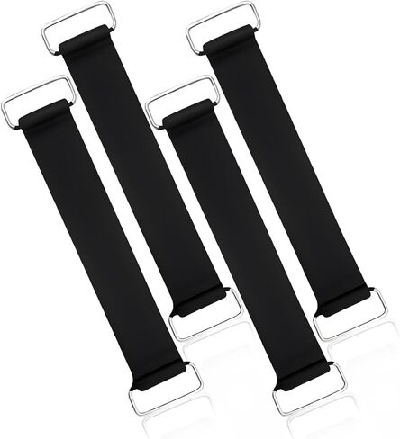 2 PCS Motorcycle Battery Strap, Stretchable Rubber Band Battery Holder Belt with Metal Buckle, Elastic Battery Fixed Strap Bandage Part Moped Belt, Battery Strap Replacement in Kuwait