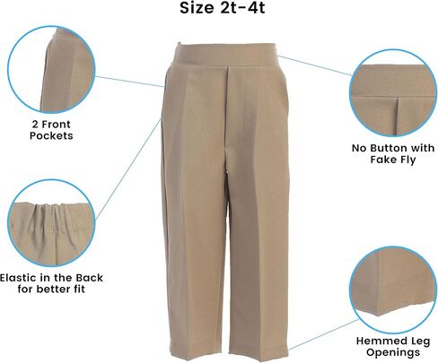 Black Dress Pants for Boys - Baby Boy Dress Pants - Toddler Boy Dress Pants - Kids Uniform Husky Suit Pants & Slacks in Kuwait