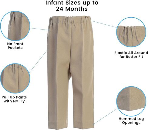 Black Dress Pants for Boys - Baby Boy Dress Pants - Toddler Boy Dress Pants - Kids Uniform Husky Suit Pants & Slacks in Kuwait