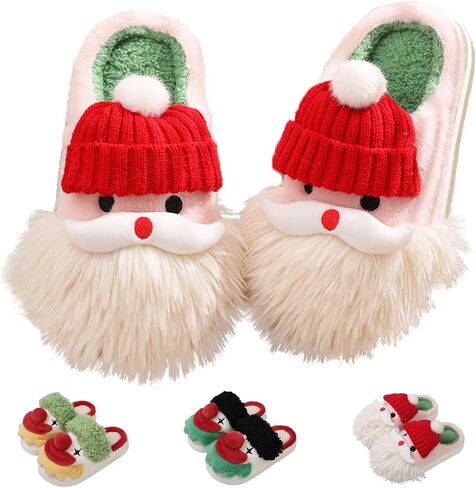COLSA Slippers for Women Furry Cartoon Christmas Slippers Halloween Warm Soft Indoor Slippers Cute House Slippers Shoes in Saudi Arabia