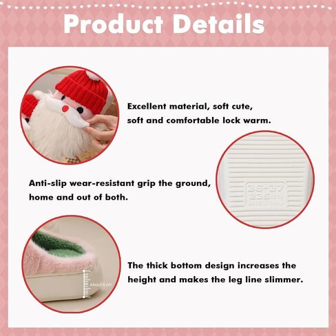 COLSA Slippers for Women Furry Cartoon Christmas Slippers Halloween Warm Soft Indoor Slippers Cute House Slippers Shoes in Saudi Arabia