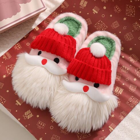 COLSA Slippers for Women Furry Cartoon Christmas Slippers Halloween Warm Soft Indoor Slippers Cute House Slippers Shoes in Saudi Arabia