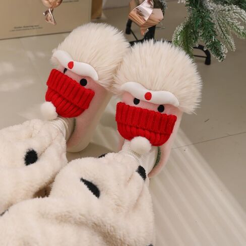 COLSA Slippers for Women Furry Cartoon Christmas Slippers Halloween Warm Soft Indoor Slippers Cute House Slippers Shoes in Saudi Arabia