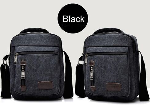 Messenger bag for Men Women, Vintage Canvas Crossbody Bag Shoulder Bag Multi Pocket Purse, Small Messenger Satchel Bag Travel in Saudi Arabia