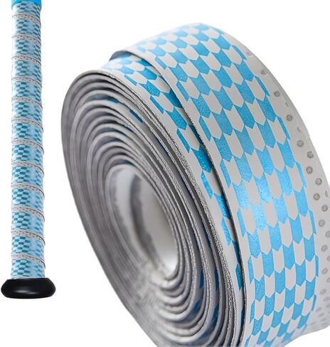 شريط قبضة مضرب بيسبول 1.75 مم | أداء مناسب لجميع الأحوال الجوية وأشرطة مضرب ناعمة وممتصة للصدمات | شريط قبضة بيسبول لاصق بالكامل ومقطع مسبقًا (رمادي) in Kuwait