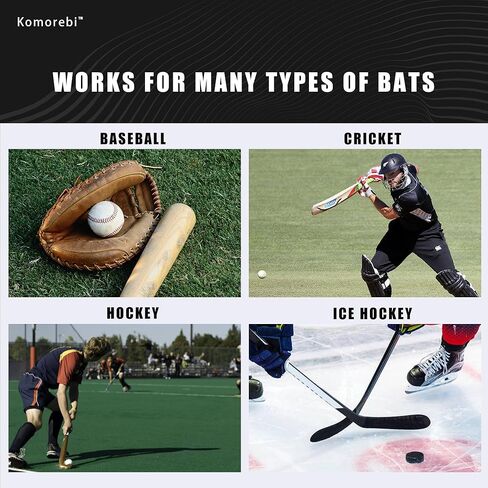 شريط قبضة مضرب بيسبول 1.75 مم | أداء مناسب لجميع الأحوال الجوية وأشرطة مضرب ناعمة وممتصة للصدمات | شريط قبضة بيسبول لاصق بالكامل ومقطع مسبقًا (رمادي) in Kuwait