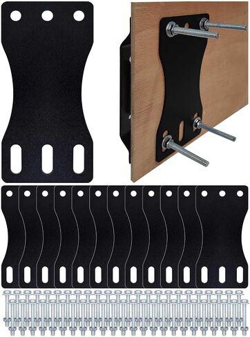 12 Pcs E-Track Rail Mounting Back Plate E Track Plate Installation Kit Heavy Duty X-Track & E-Track Backing Plate with Bolts, Nuts, and Washers for Enclosed/E-Track Tie-Down System in Saudi Arabia