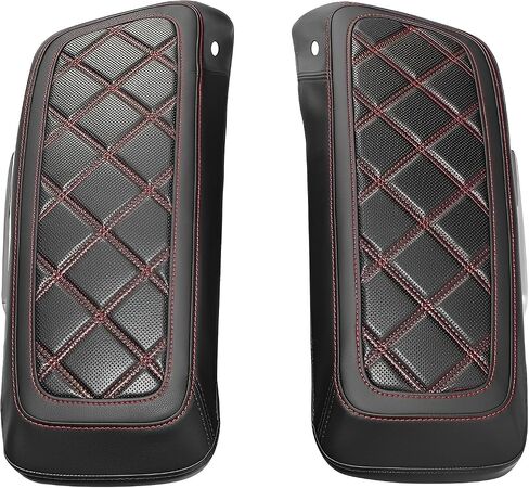 Hard Saddlebag Lid Bra/Lid Covers Fits for 2014-2023 Harley Davidson Touring, Road Glide, Electra Glide, Road King, Street Glide and Tri Glide Models (Red) in Kuwait