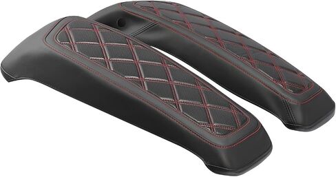 Hard Saddlebag Lid Bra/Lid Covers Fits for 2014-2023 Harley Davidson Touring, Road Glide, Electra Glide, Road King, Street Glide and Tri Glide Models (Red) in Kuwait