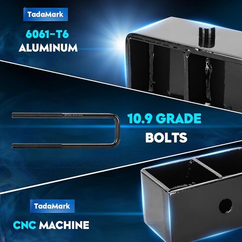 TadaMark 1in Rear Lift Blocks Fit for Chevy Fit for GMC for K1500 1988-1999 for Silverado 1500 for Sierra 1500 1999-2020 for Suburban 1500 for Tahoe 1995-1999 1 inch Lift Kit w/Extended Round U-Bolts in Saudi Arabia