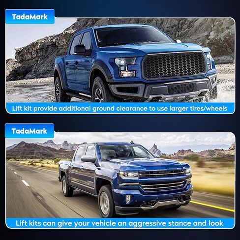 TadaMark 1in Rear Lift Blocks Fit for Chevy Fit for GMC for K1500 1988-1999 for Silverado 1500 for Sierra 1500 1999-2020 for Suburban 1500 for Tahoe 1995-1999 1 inch Lift Kit w/Extended Round U-Bolts in Saudi Arabia