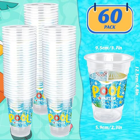 60 Pieces 16oz Pink Bow Birthday Party Supplies，Disposable Plastic Cups for Girls Birthday Party Decorations, Baby Shower Supplies, Coquette Theme Party Tableware (Bow Cups) in Saudi Arabia