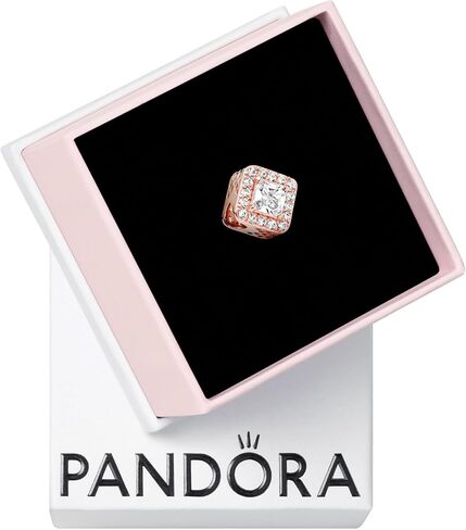 أساور PANDORA Geometric Radiance Charm أساور ساحرة خالدة - مجوهرات نسائية مذهلة - هدية للنساء في حياتك - مصنوعة من الورد والزركونيا المكعبة، مع صندوق هدايا in Saudi Arabia