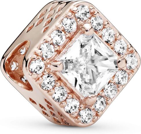 أساور PANDORA Geometric Radiance Charm أساور ساحرة خالدة - مجوهرات نسائية مذهلة - هدية للنساء في حياتك - مصنوعة من الورد والزركونيا المكعبة، مع صندوق هدايا in Saudi Arabia